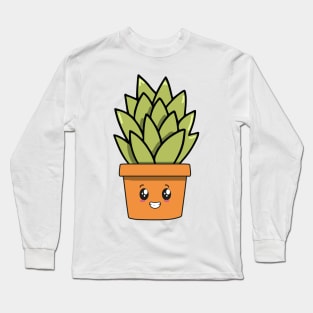 Cute Green Plant Kawaii Long Sleeve T-Shirt